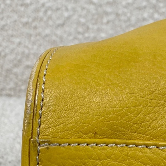 Authentic Tods Yellow Leather Tote Bag - Picture 12 of 16
